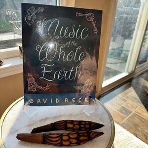 Music of the Whole Earth Book by David Reck and Aboriginal Clap Sticks